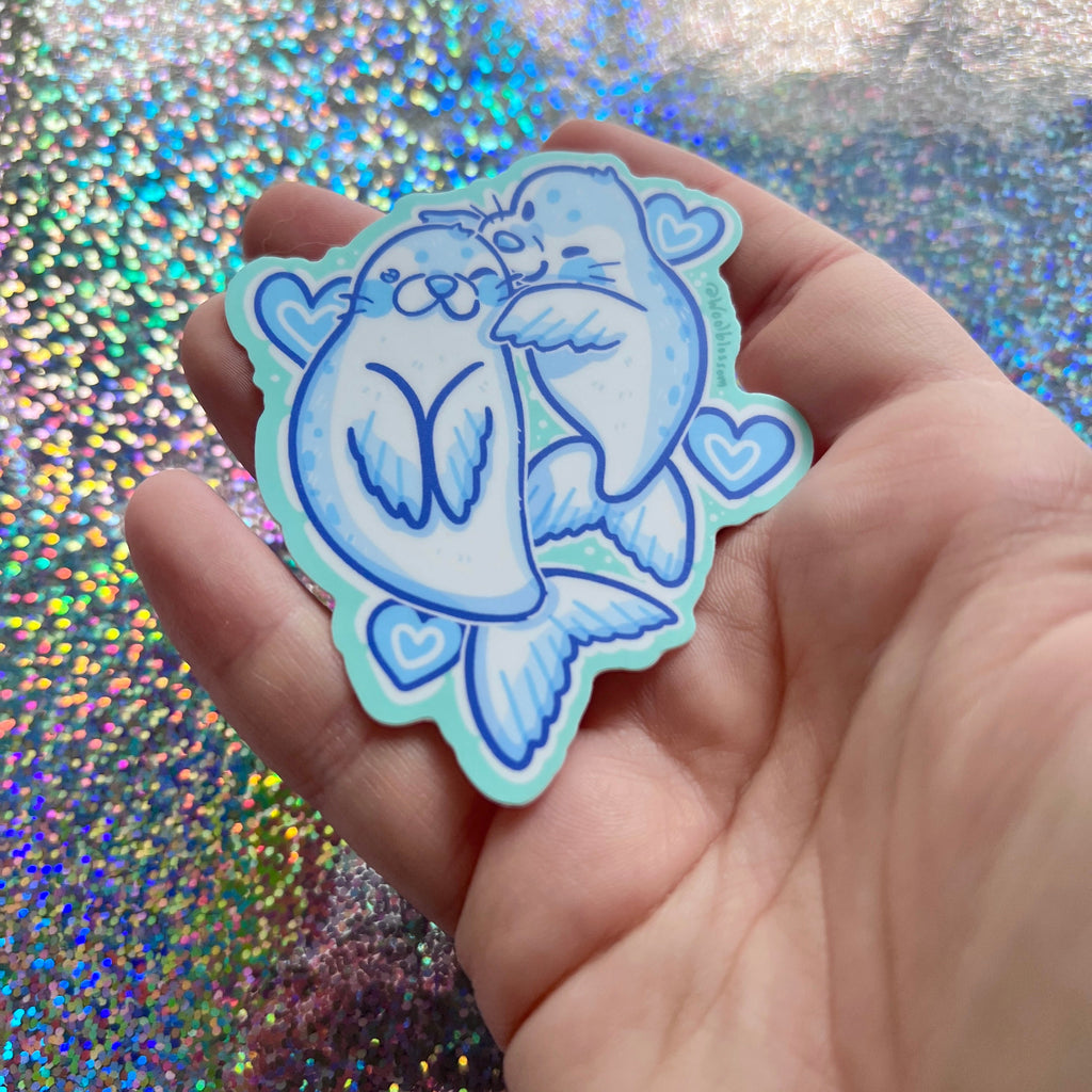 Kissing Seals ~ Sticker