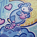 Moon Bedtime Opossum ~ Shimmer Print