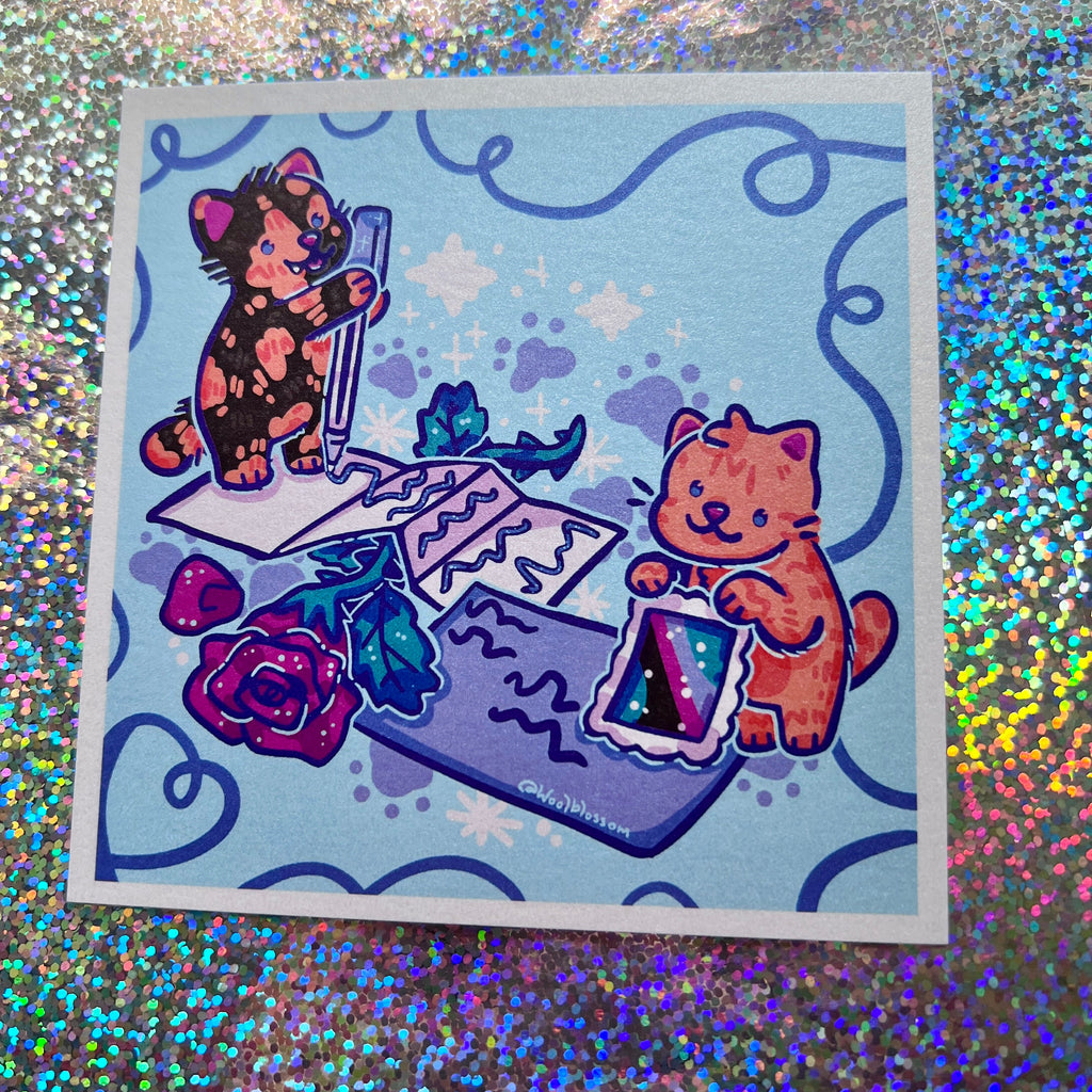 Penpal Kitties ~ Shimmer Print