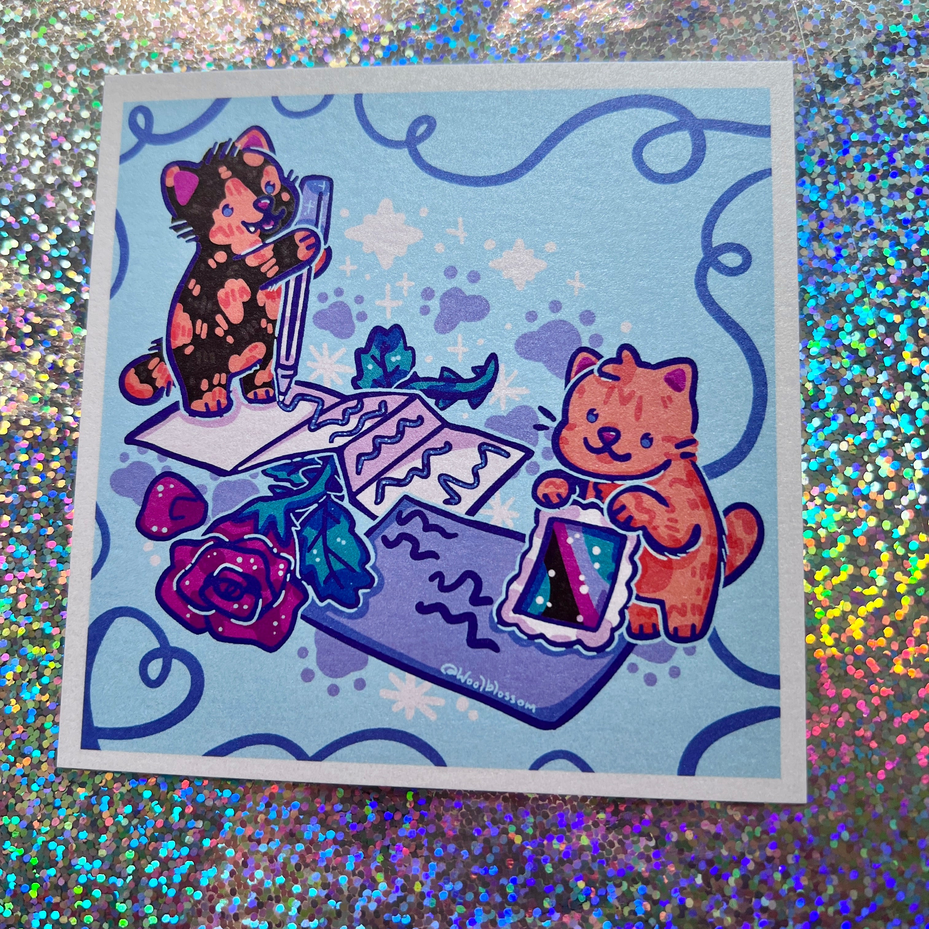 Penpal Kitties ~ Shimmer Print