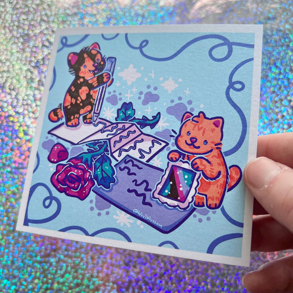 Penpal Kitties ~ Shimmer Print