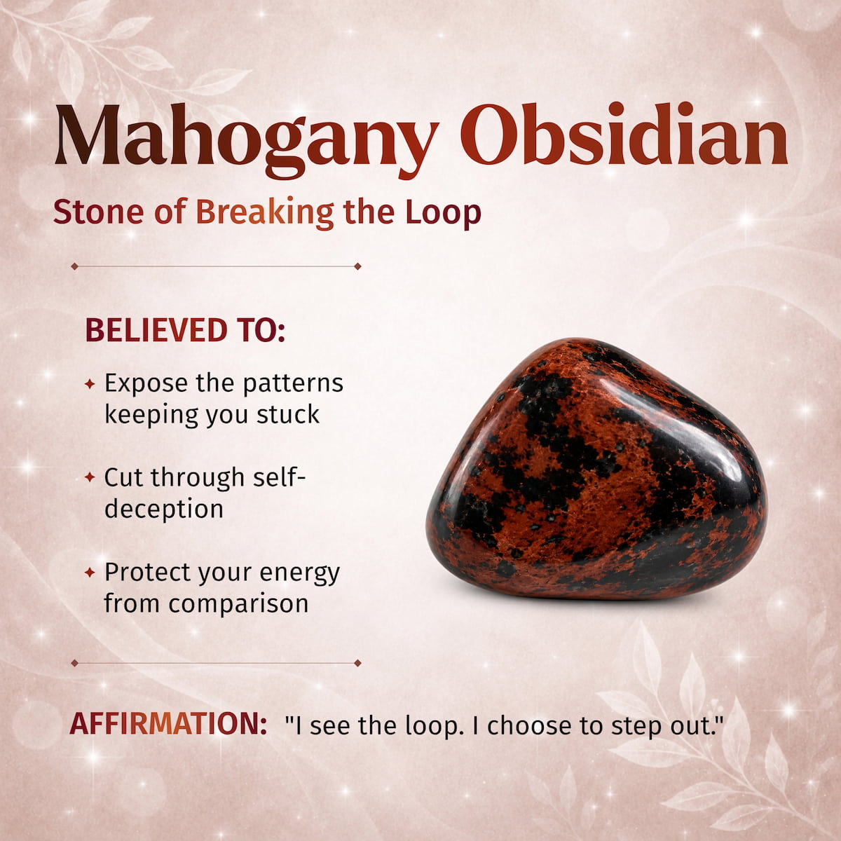The Self-Sabotage Breaker - Mahogany Obsidian Bracelet