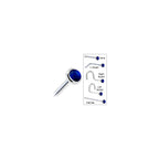 Solid 14K White Gold 2mm Genuine Sapphire Nose Ring