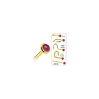 Solid 14K Yellow Gold 2mm Genuine Raspberry Rhodolite Garnet Nose Ring
