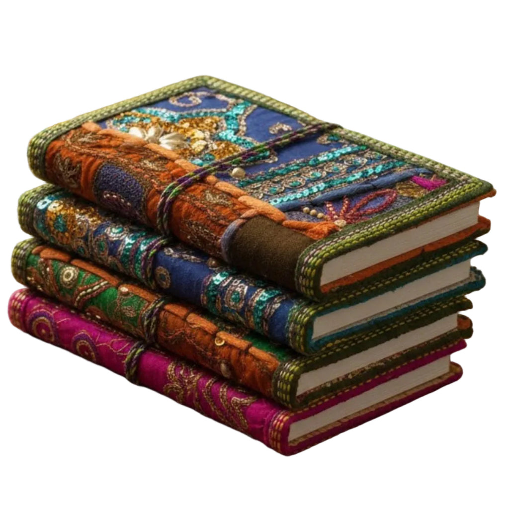 Handcrafted Sari Fabric Bound Notebook Journal