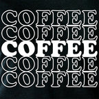 Coffee Coffee Coffee Coffee Coffee Black Long Sleeve Hoodie