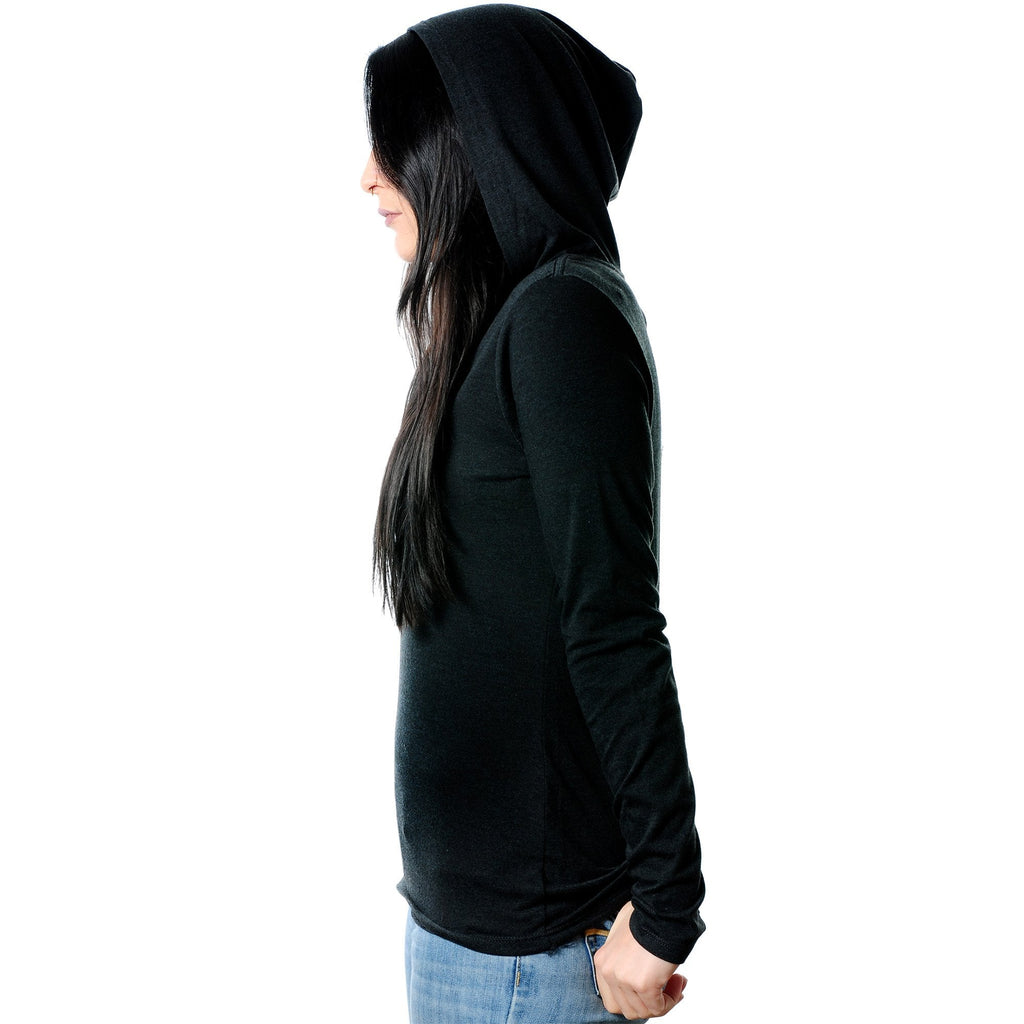 Crazy Piercings Lady Tapered Long Sleeve Hoodie