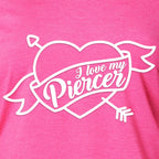 I Love My Piercer Black Tapered Long Sleeve Hoodie