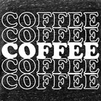 Coffee Coffee Coffee Coffee Coffee Black Gray Cosmic Twist Back Tank Top