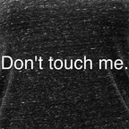 Don't Touch Me Black Gray Cosmic Twist Back Tank Top