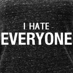 I hate everyone Black Gray Cosmic Twist Back Tank Top