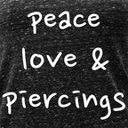 Peace Love & Piercings Black Gray Cosmic Twist Back Tank Top