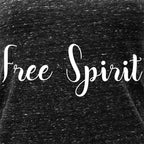 Free Spirit Black Gray Cosmic Twist Back Tank Top