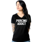 Piercing Addict Tapered V-Neck Tee Shirt