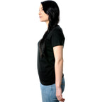 Be You, For You Black Tapered V-Neck Tee Shirt