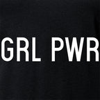 GRL PWR Black V-Neck Tee Shirt