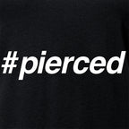 hashtag pierced Black Tapered V-Neck Tee Shirt