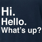 Hi. Hello. What's up? Tapered V-Neck Tee Shirt