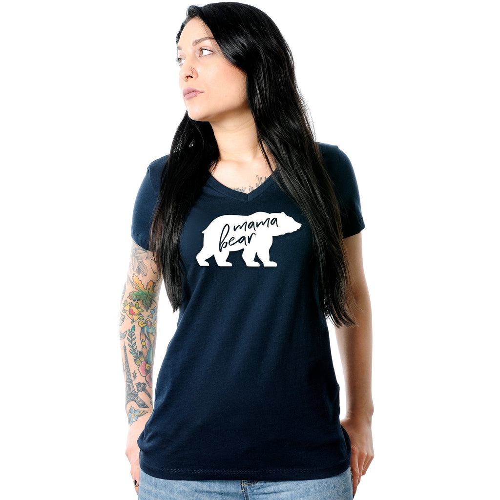 Mama Bear Tapered V-Neck Tee Shirt