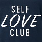 Self Love Club Black Tapered V-Neck Tee Shirt