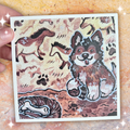 Cave Painting Puppy ~ Gouache Print