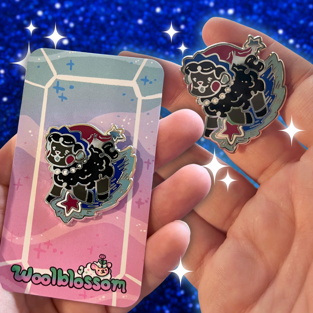 Shooting Star Witch Sheep ~ Enamel Pin