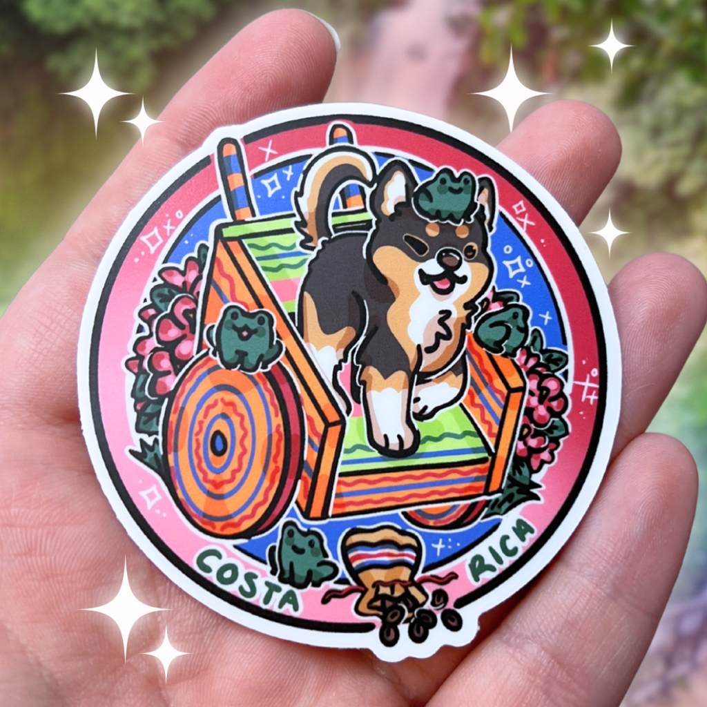 Global Getaway: the Costa Rica Puppy! ~ Sticker