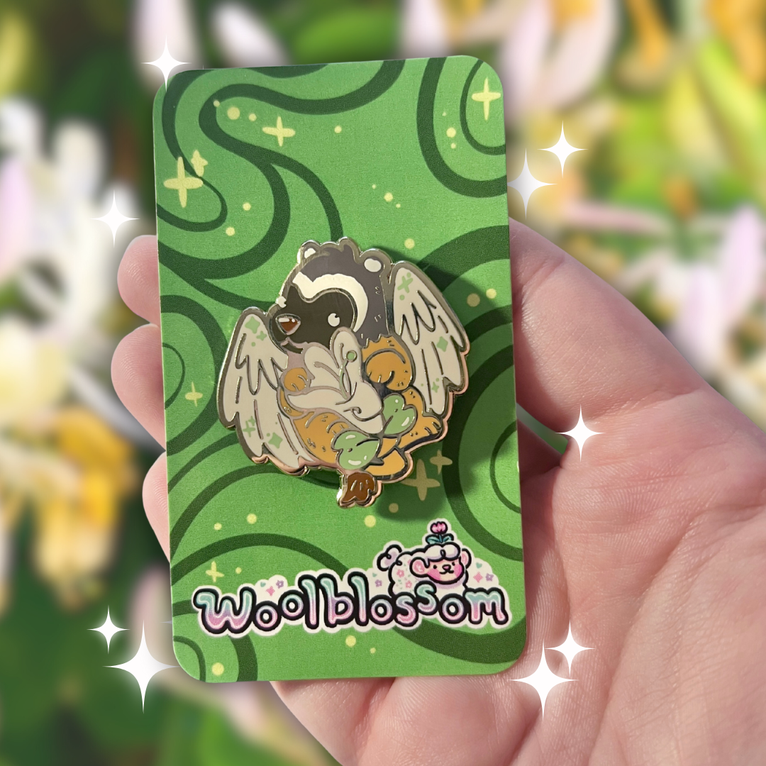 Honeysuckle Badger-gryff ~ Enamel Pin