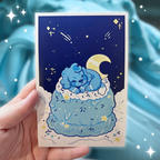 Blue Moon Ice Cream Puppy ~ Shimmer Print