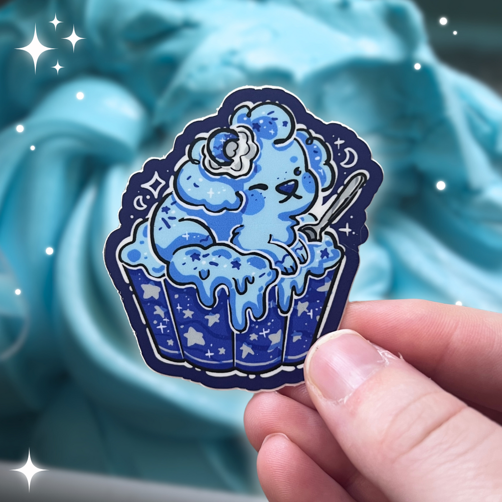 Blue Moon Ice Cream Puppy ~ Sticker