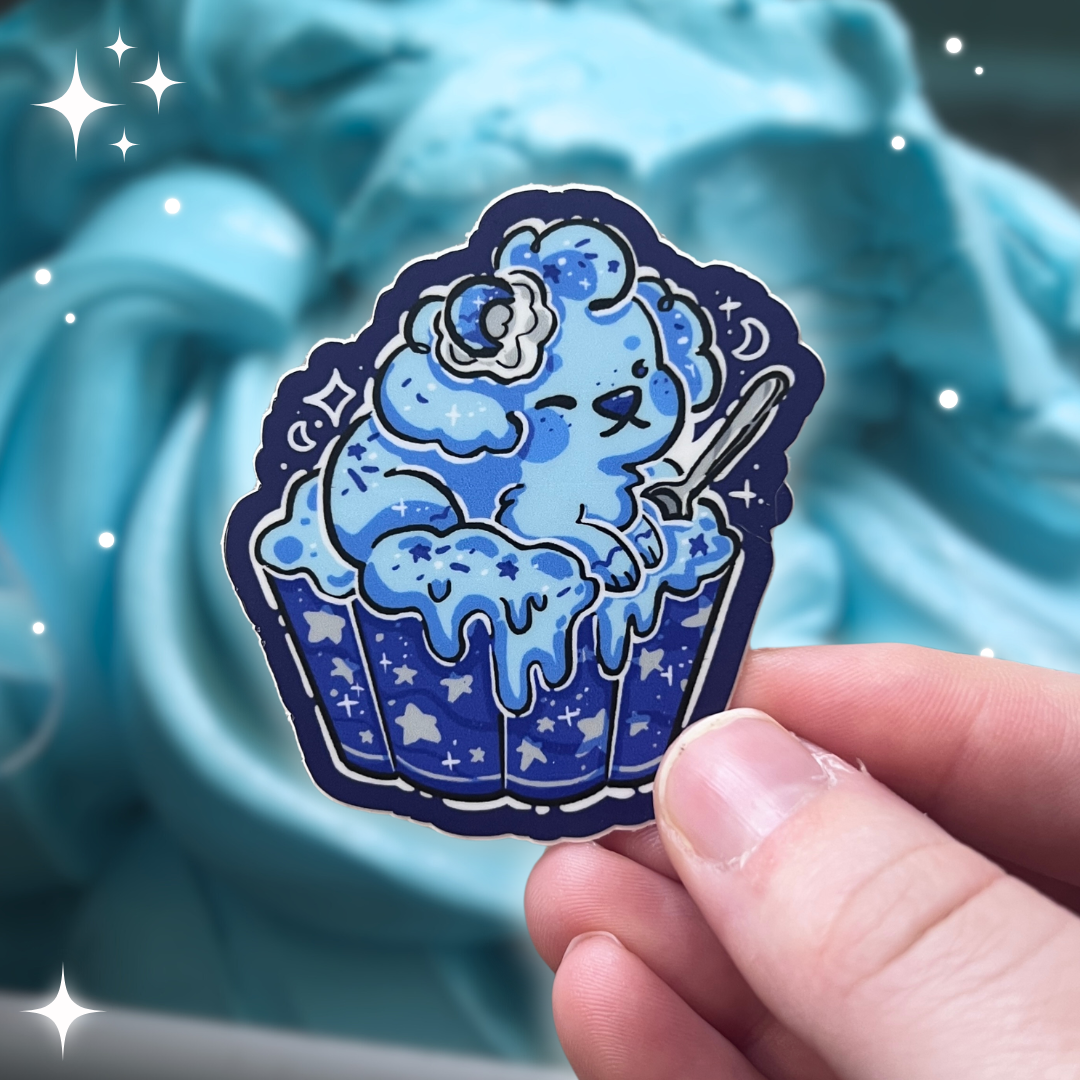 Blue Moon Ice Cream Puppy ~ Sticker
