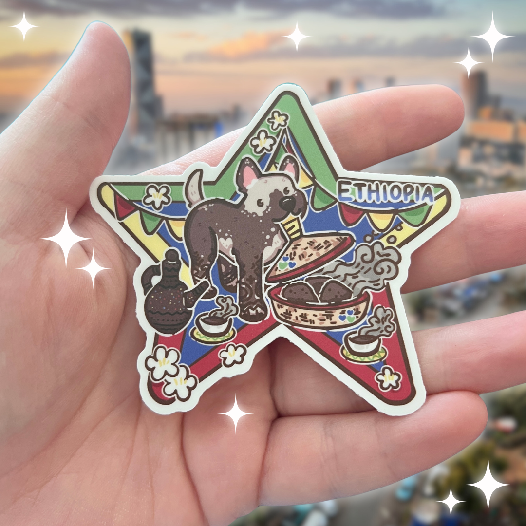 Global Getaway: the Ethiopia Puppy! ~ Sticker