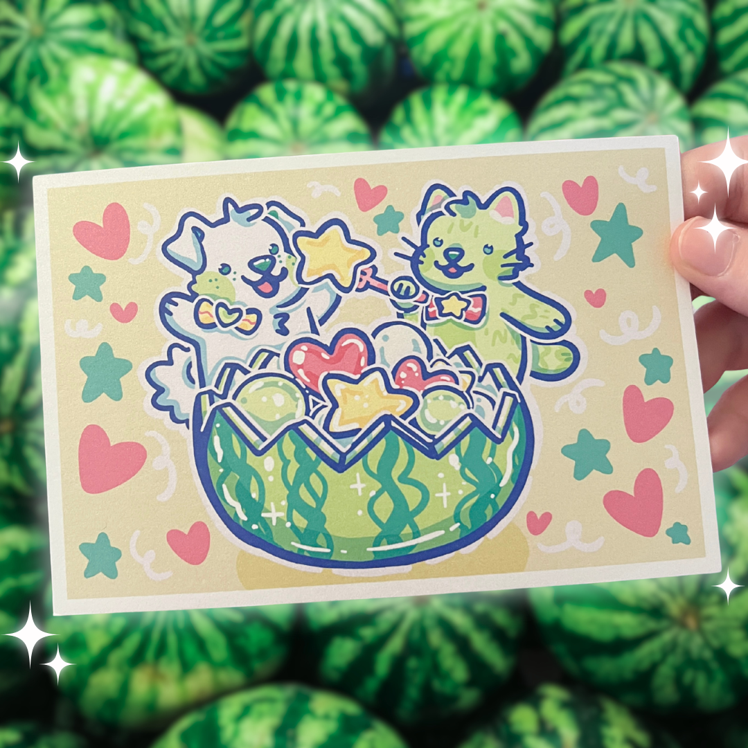 Melon Party ~ Shimmer Print