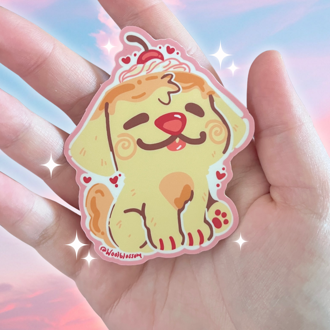 Flan Puppy ~ Sticker