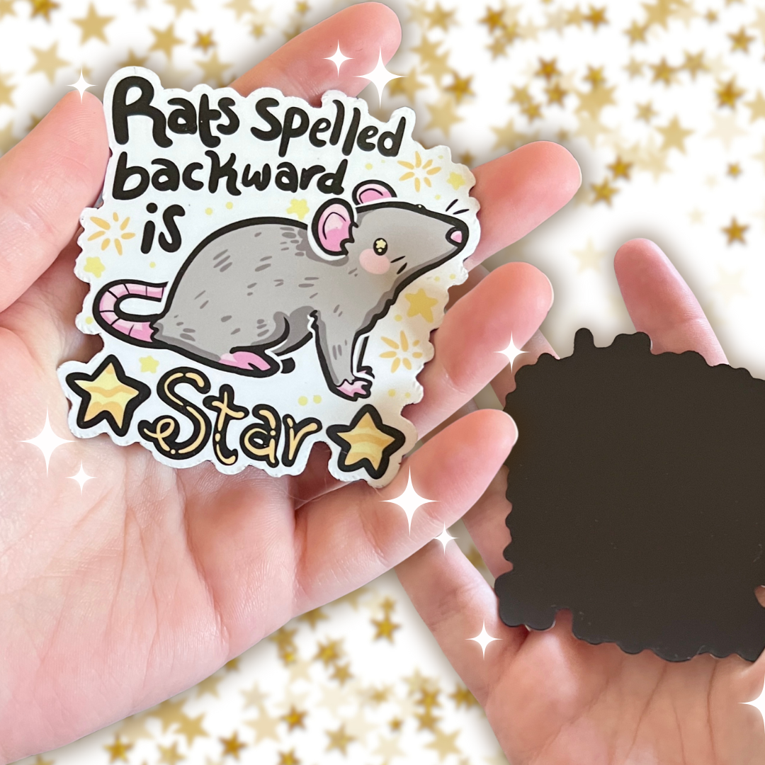 "Rats Spelled Backward is Star!" Rat ~ Magnet