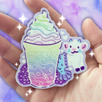 Colorful Drink Mer-Goat ~ Sticker