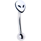 16G 5/16 Gray Alien Curved Eyebrow Ring