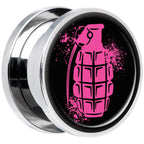 Pink Grenade Steel Screw Fit Plug Set 5/8