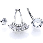 Clear Gem Swagger Sweep Dangle Belly Ring