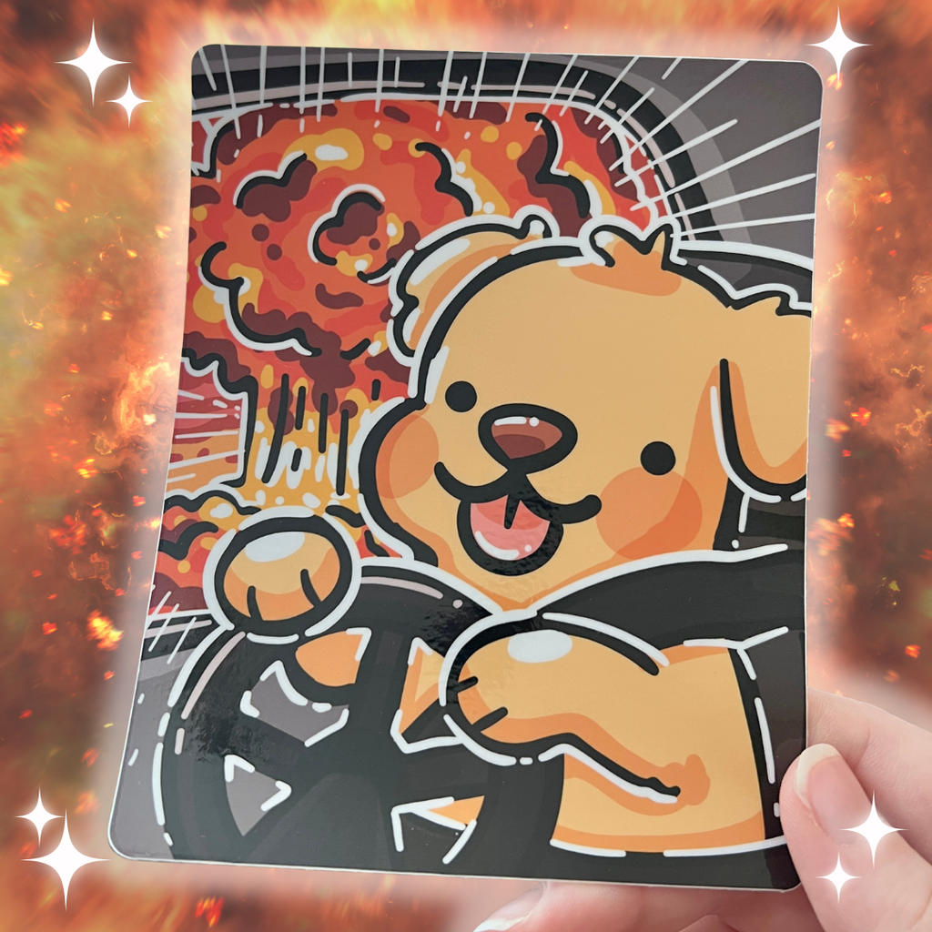 Driving EXPLOSION Puppy ~ Bumper Sticker