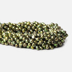 Avocado Green Baroque Freshwater Pearl Beads 15 inch 75 beads 6x5mm