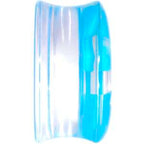 Clear Acrylic Double Flare Blue Turquoise  Anchor Saddle Plug Set 18mm - 20mm