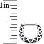 16G 1/4 Steel Simple Southwestern Septum Clicker