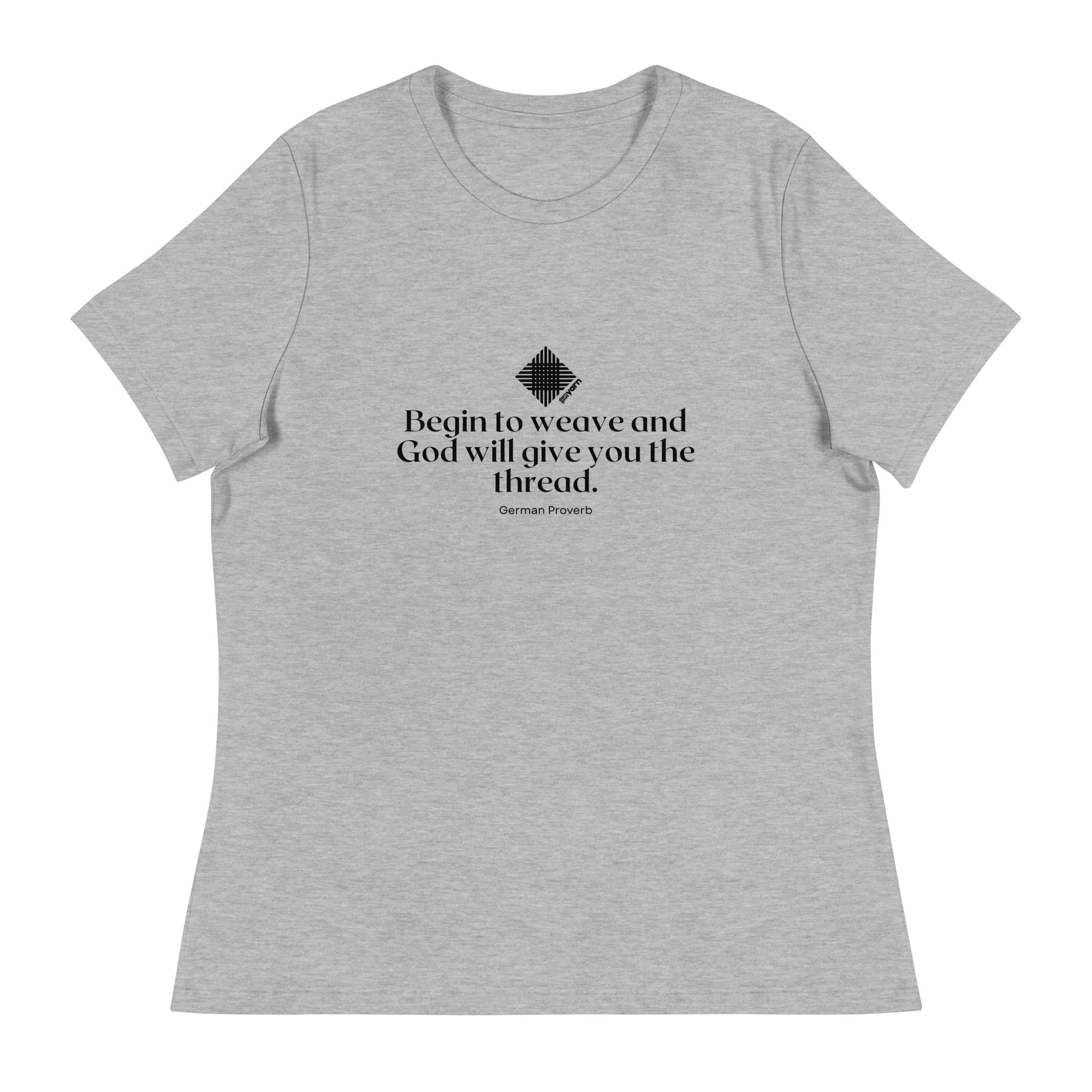 “Begin to Weave” Women’s Relaxed Fit T-Shirt – Designed by Nicole Snow