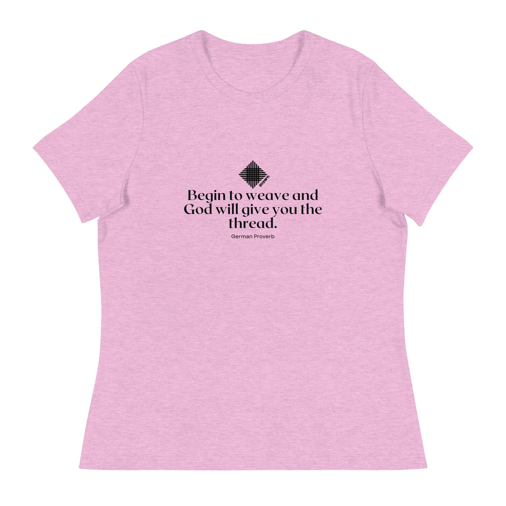 “Begin to Weave” Women’s Relaxed Fit T-Shirt – Designed by Nicole Snow