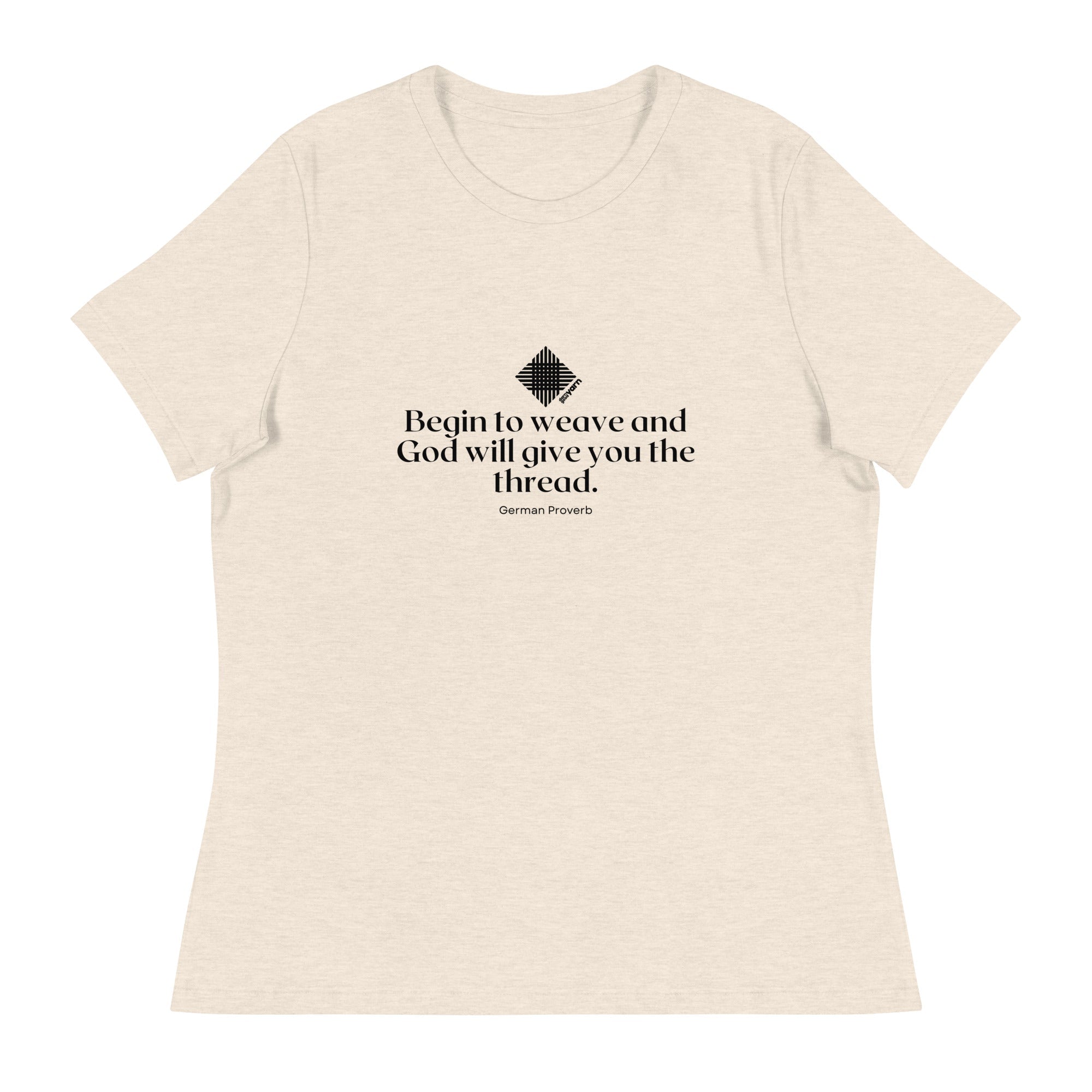 “Begin to Weave” Women’s Relaxed Fit T-Shirt – Designed by Nicole Snow