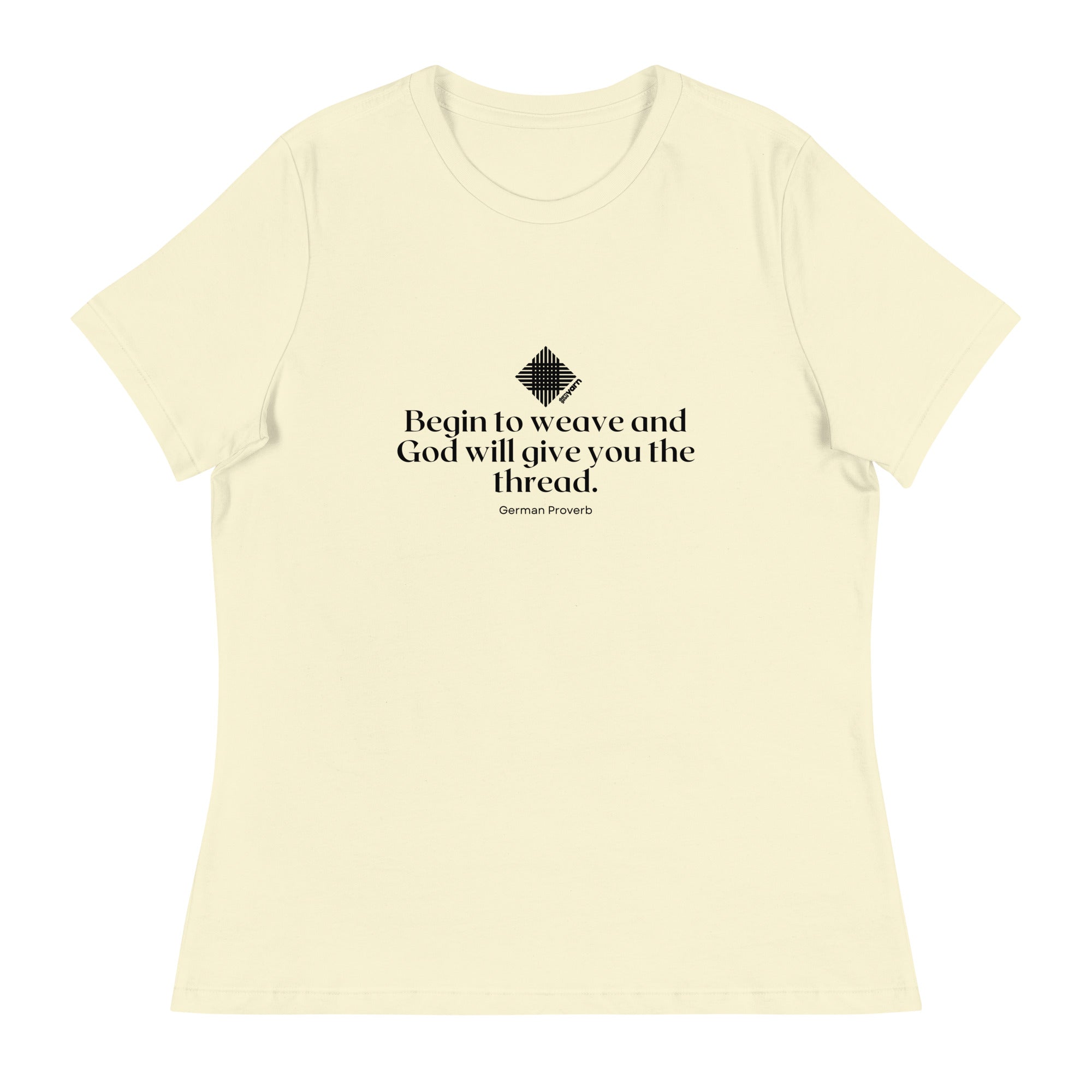 “Begin to Weave” Women’s Relaxed Fit T-Shirt – Designed by Nicole Snow