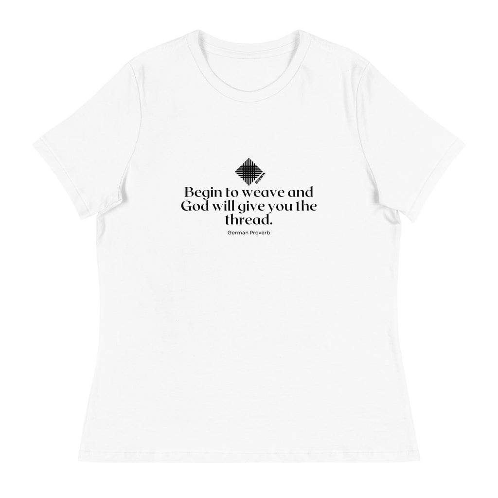 “Begin to Weave” Women’s Relaxed Fit T-Shirt – Designed by Nicole Snow
