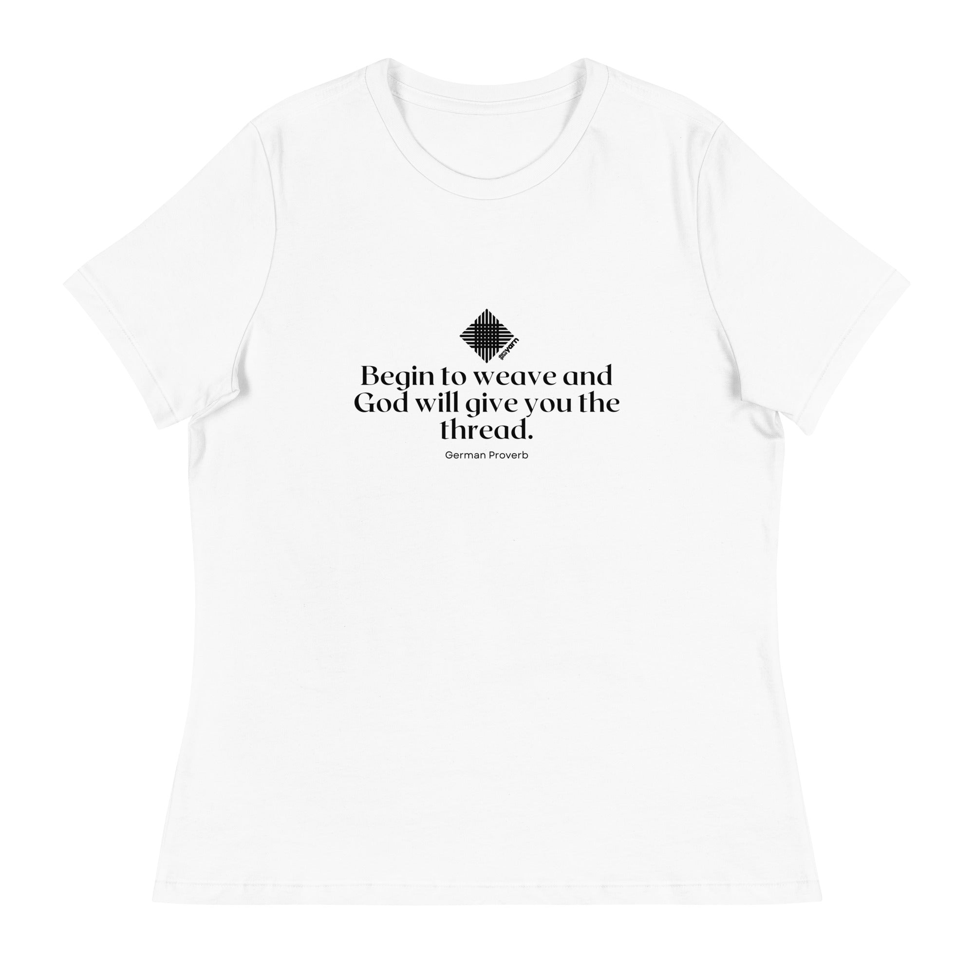 “Begin to Weave” Women’s Relaxed Fit T-Shirt – Designed by Nicole Snow