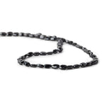 Black Spinel Faceted Oval Beads, 14.5 inch